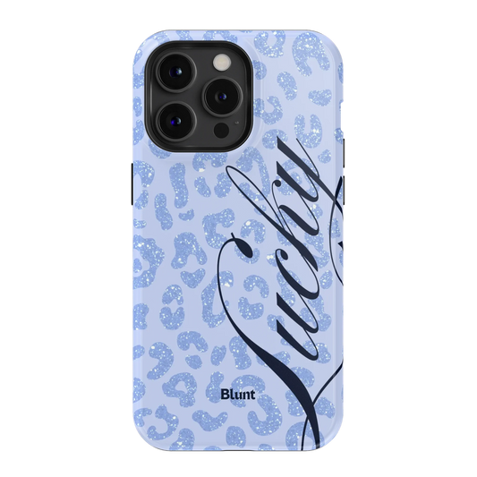Blue Cheetah Lucky iPhone Case