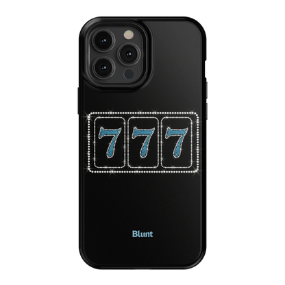 Blue Lucky 777 iPhone Case