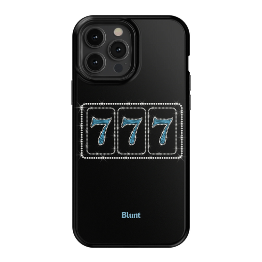Blue Lucky 777 iPhone Case