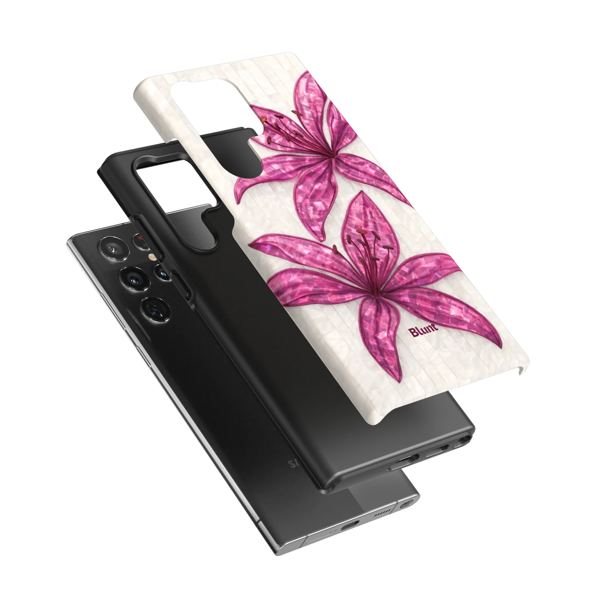 Purple-Floral-Luster-samsung-case-S22 Ultra-3