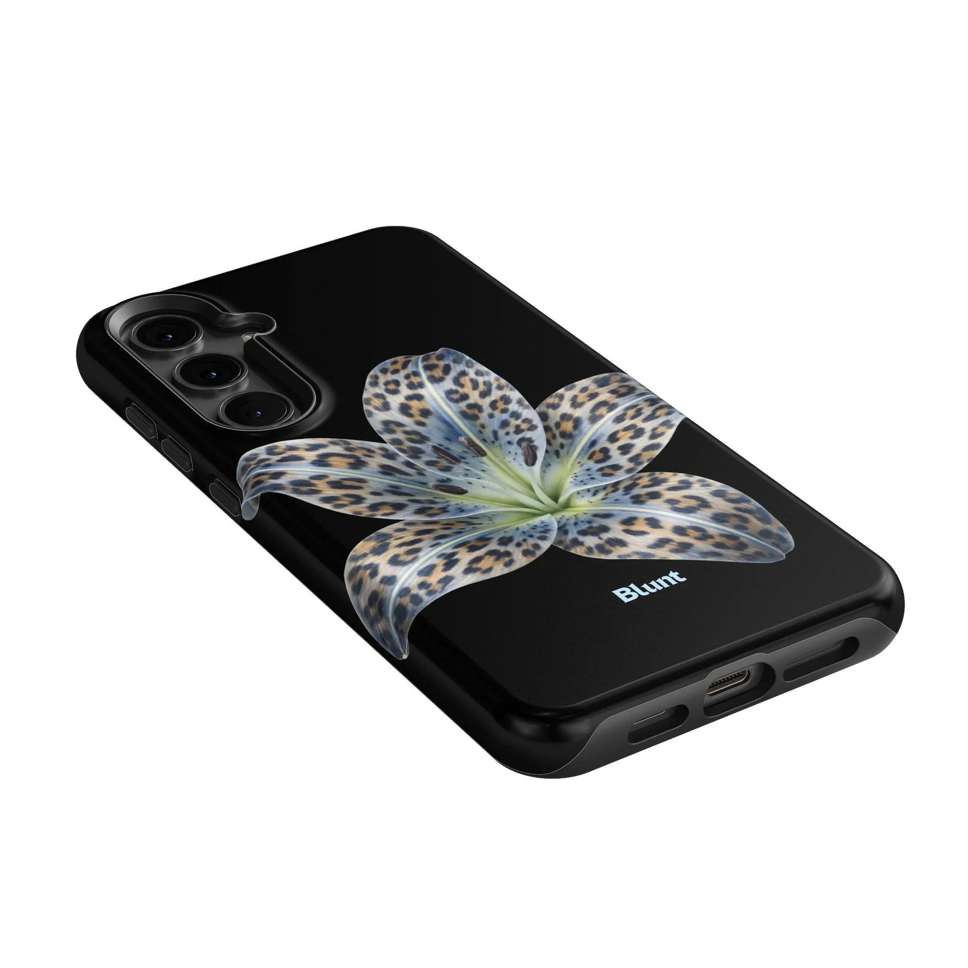 Blue-Leopard-Bloom-samsung-case-Galaxy S24 Plus-2