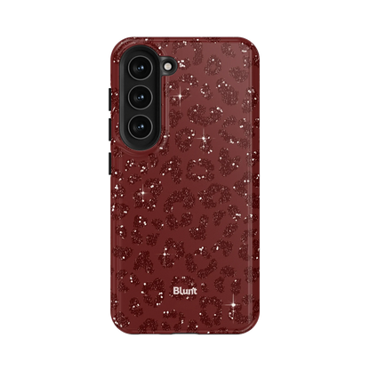 Burgundy Cheetah Print Samsung Case