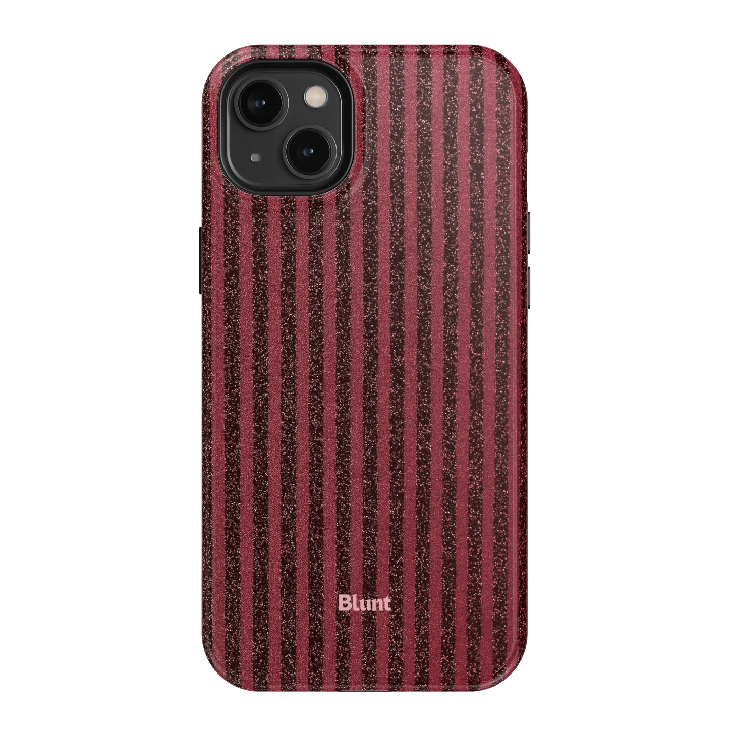 Red Sparkle Stripe iPhone Case