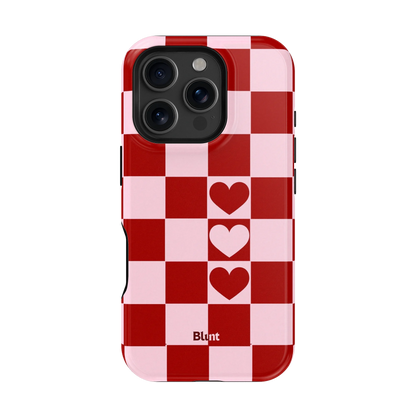 Checker Love iPhone Case