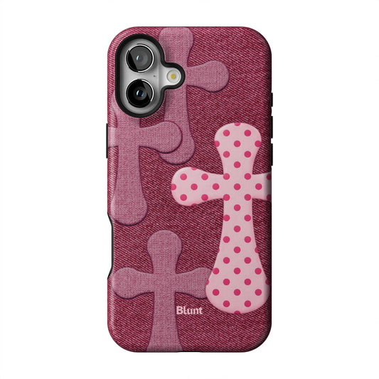 Pink-Polka-Patch-iphone-case-iPhone 16 Plus-1