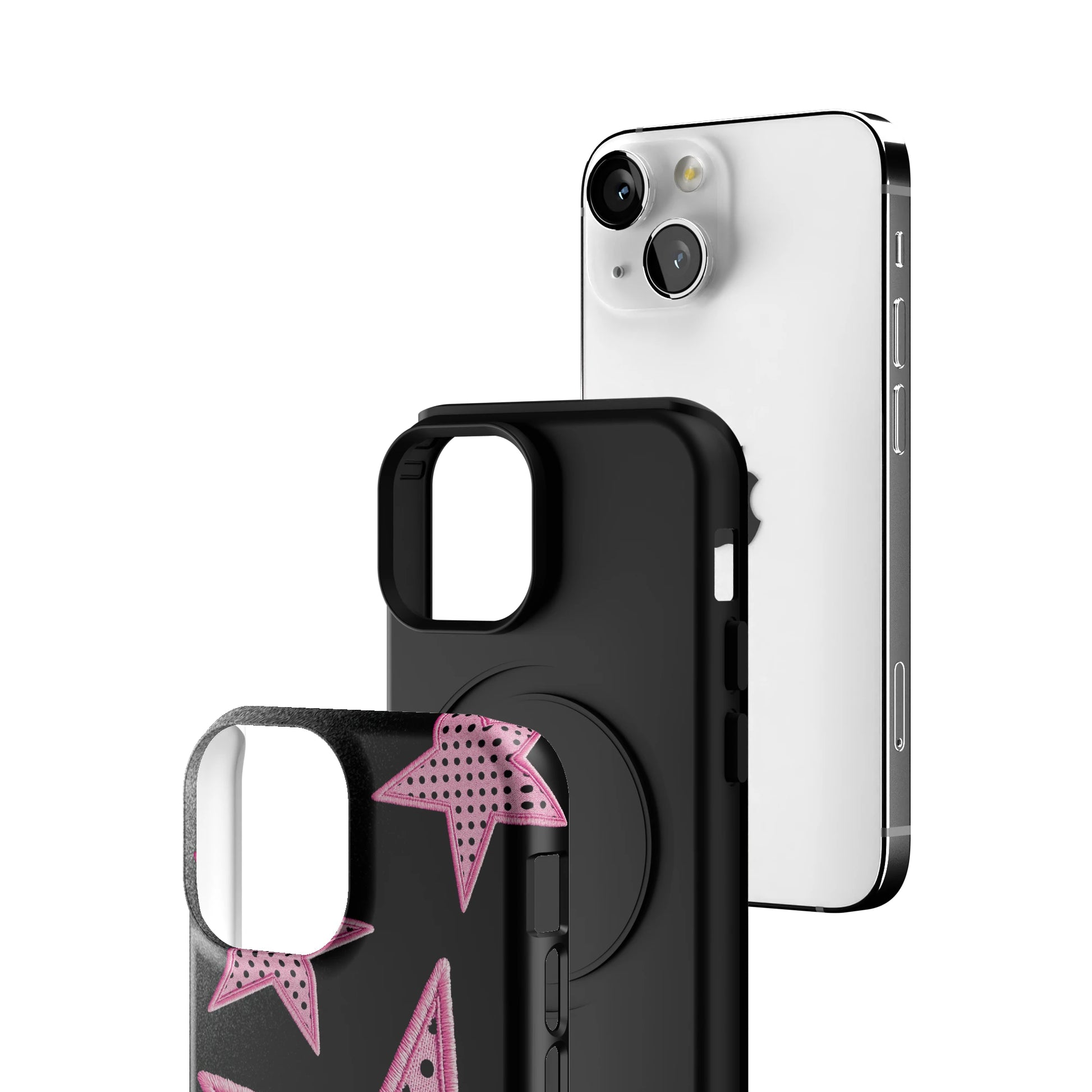 Midnight Pink Polka Star iPhone Case gallery - Iphone_13_Mini_Air_Plus_3