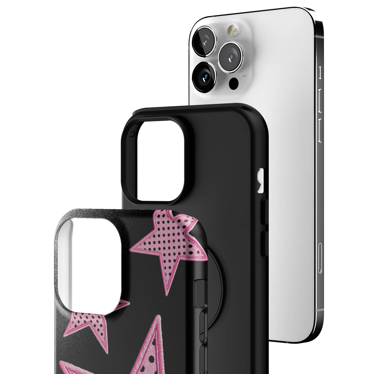 Midnight Pink Polka Star iPhone Case gallery - Iphone_13_Pro_Max_3