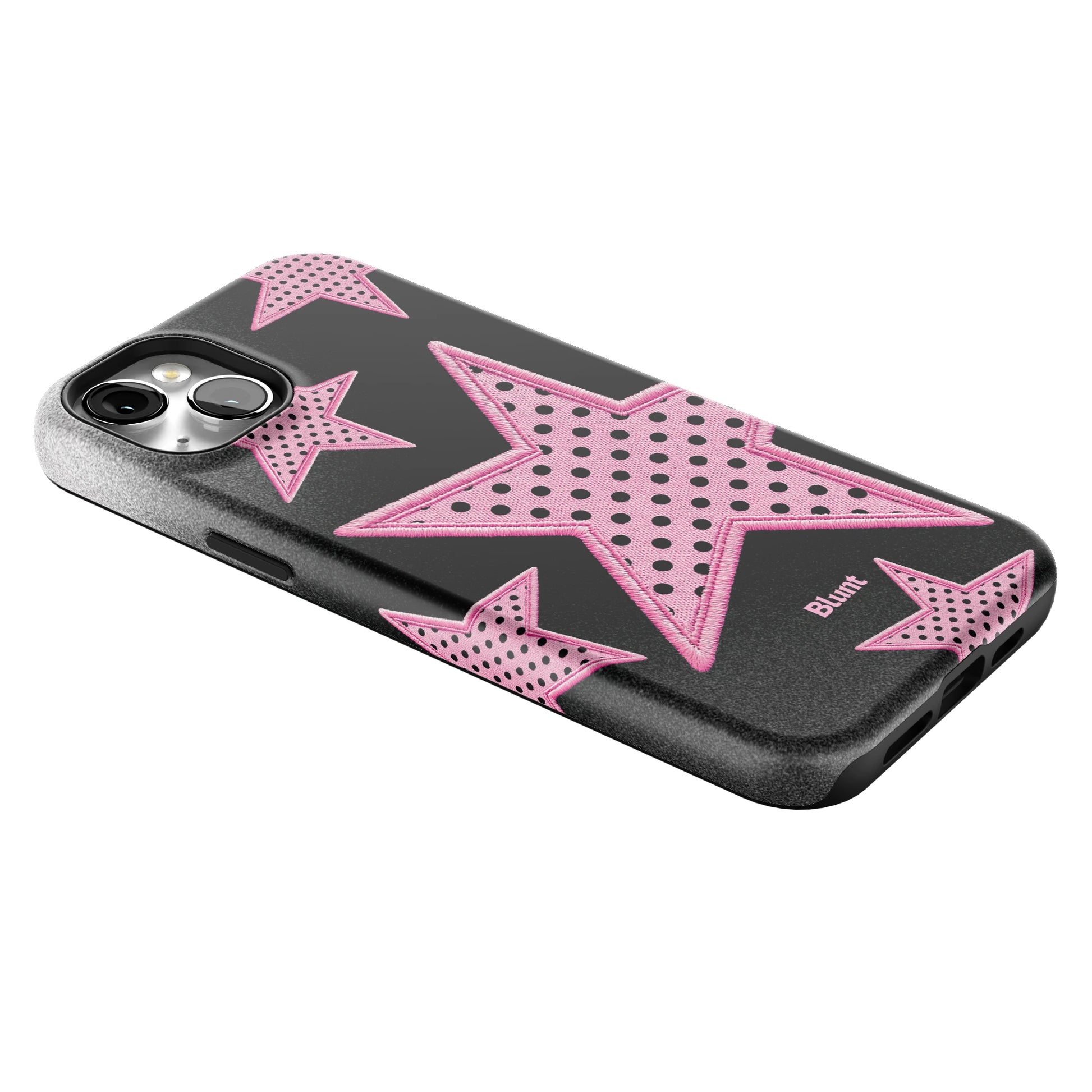 Midnight Pink Polka Star iPhone Case gallery - Iphone_14_Mini_Air_Plus_2