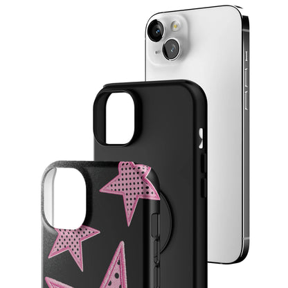 Midnight Pink Polka Star iPhone Case gallery - Iphone_14_Mini_Air_Plus_3