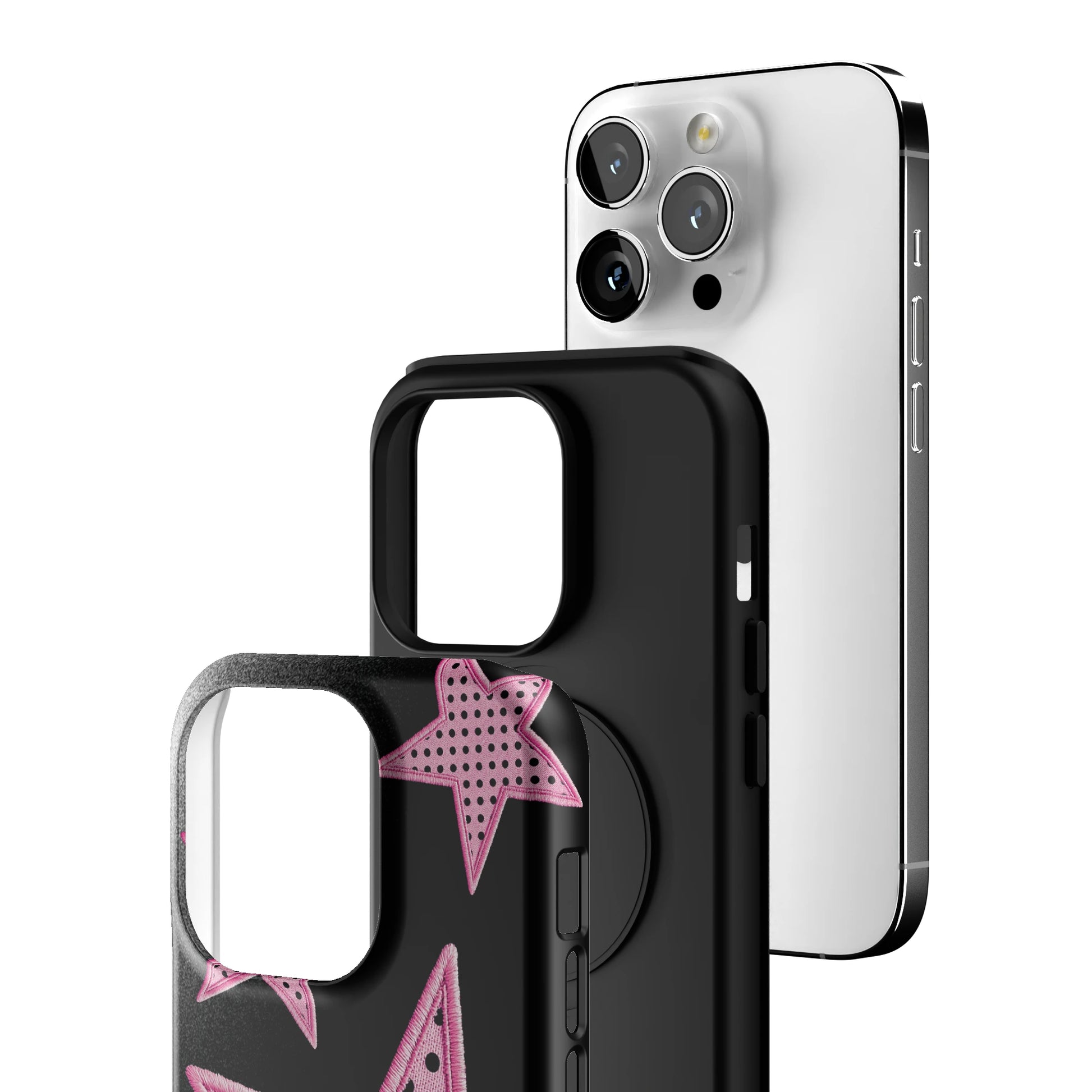 Midnight Pink Polka Star iPhone Case gallery - Iphone_14_Pro_3
