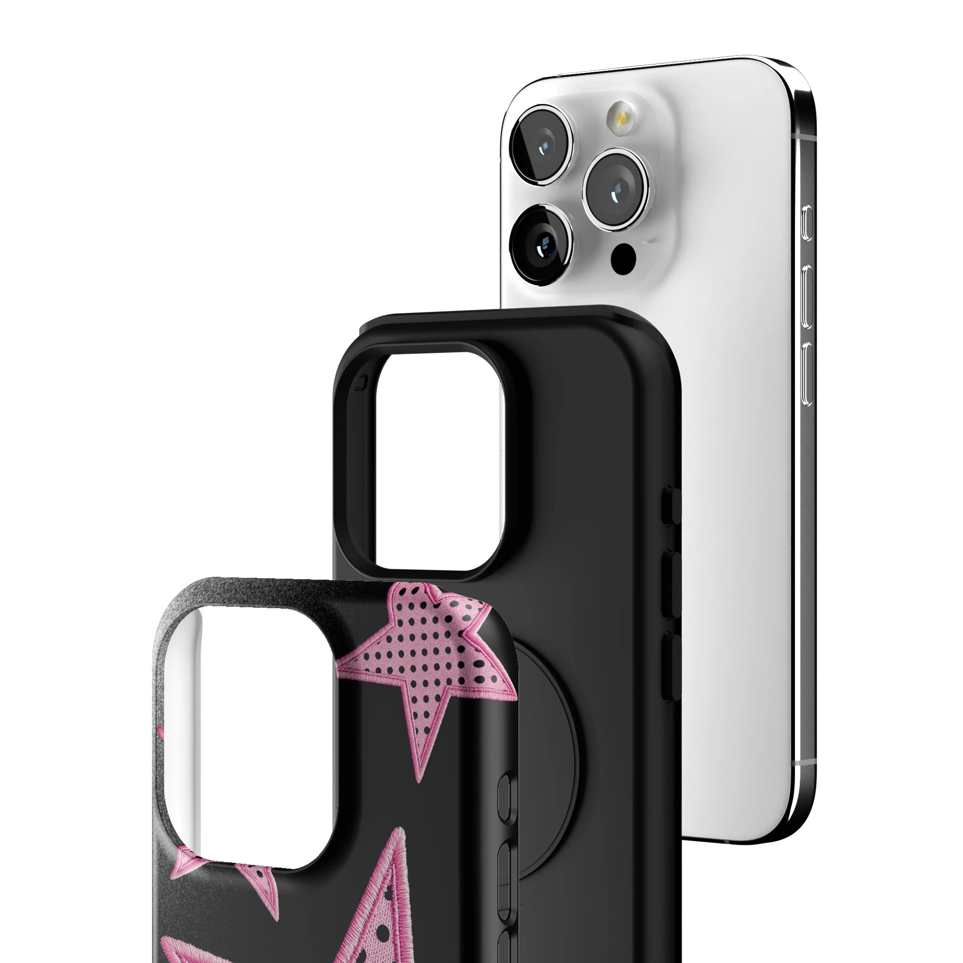 Midnight Pink Polka Star iPhone Case gallery - Iphone_15_Pro_3