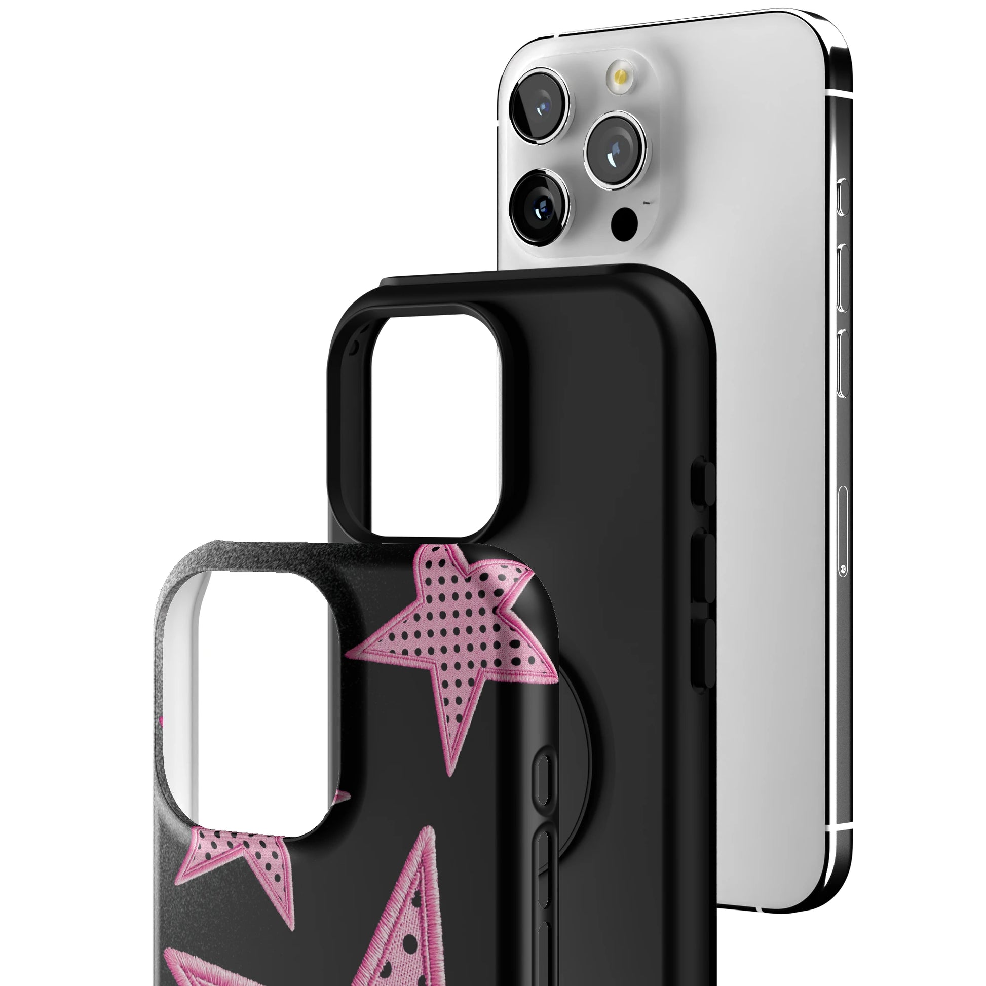 Midnight Pink Polka Star iPhone Case gallery - Iphone_16_Pro_Max_3