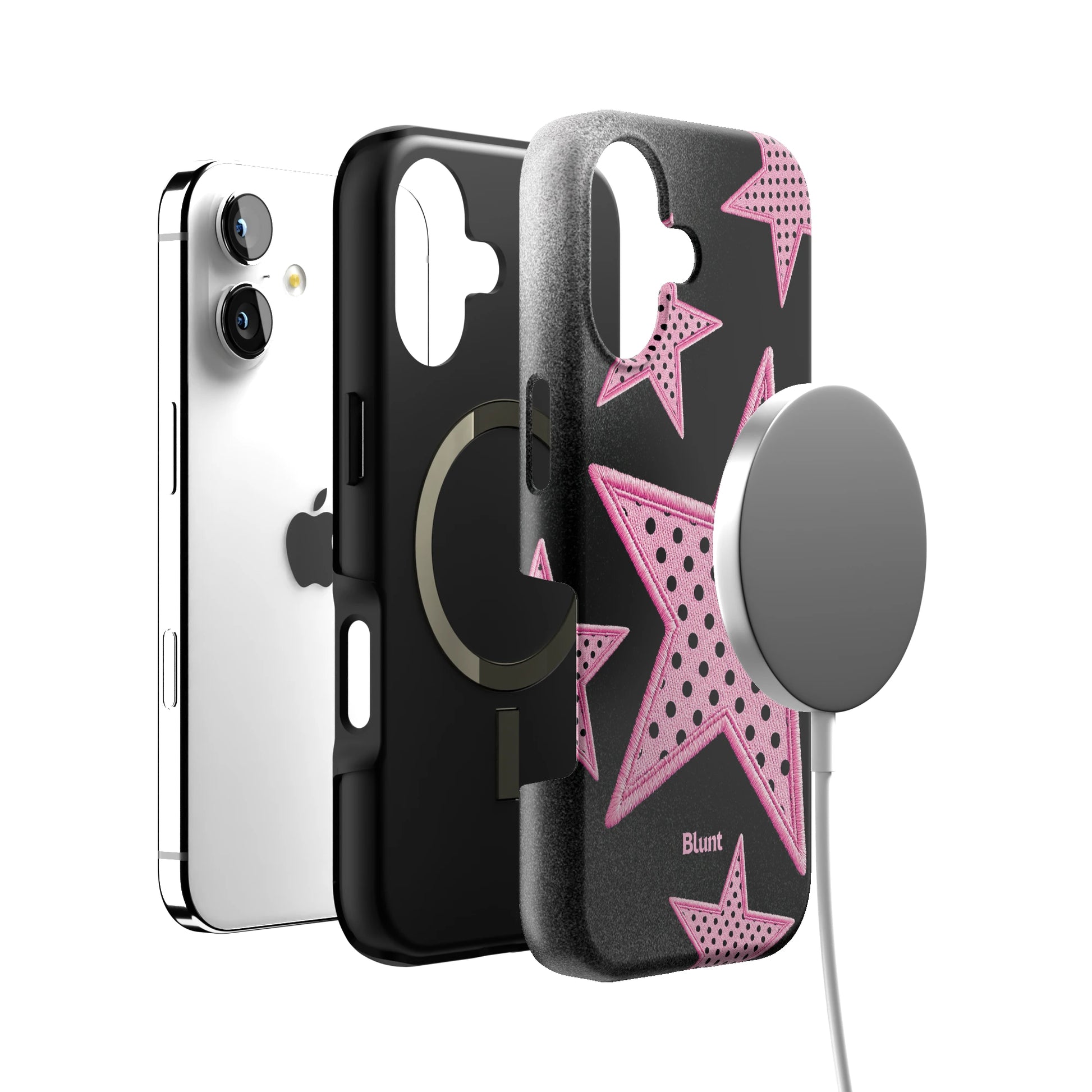 Midnight Pink Polka Star iPhone Case gallery - Iphone_17_Iphone_4