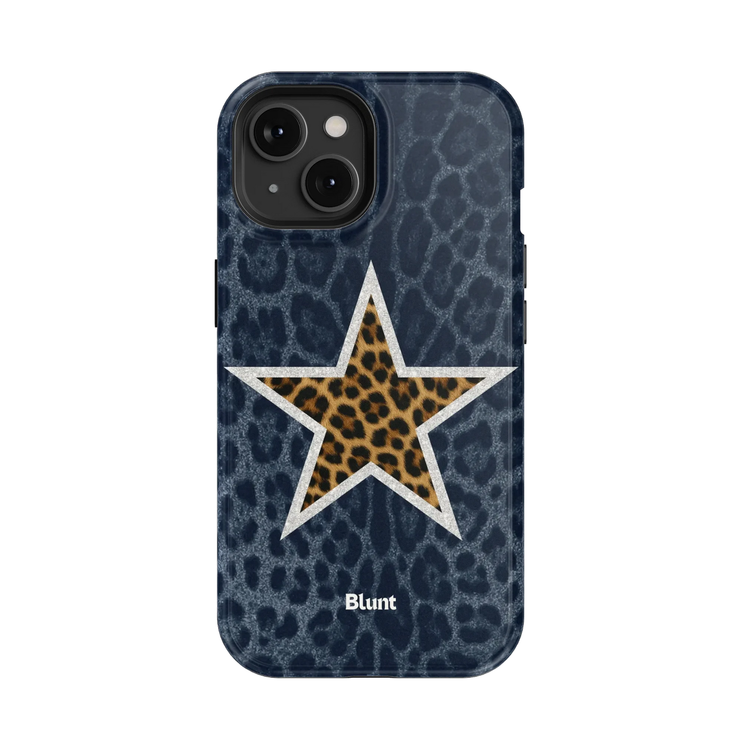 Denim Cheetah Star iPhone Case