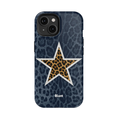 Denim Cheetah Star iPhone Case