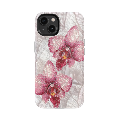 Pink Mosaic Orchids iPhone Case