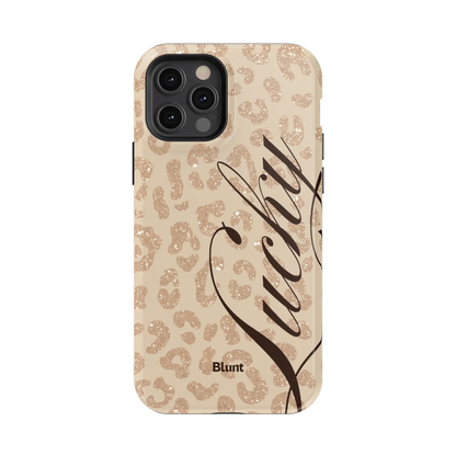 Cream Cheetah Lucky iPhone Case