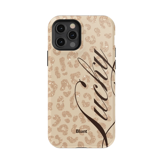 Cream Cheetah Lucky iPhone Case