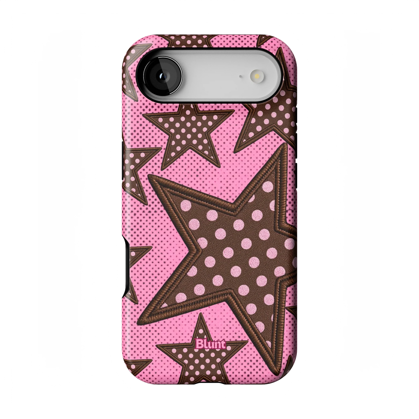 Pink Polka Star iPhone Case
