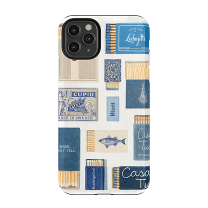 Teal flame iPhone Case