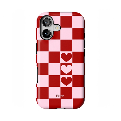 Checker Love iPhone Case