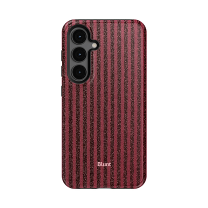 Red Sparkle Stripe Samsung Case