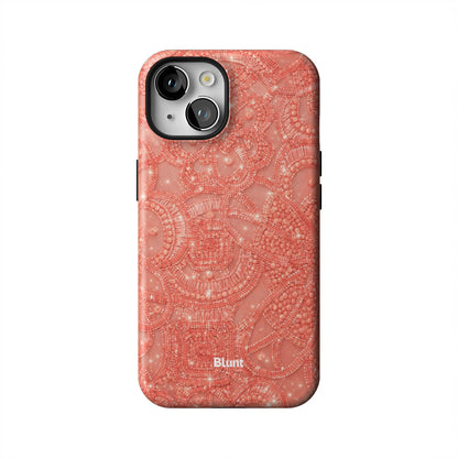 Coral-Glam-iphone-case-iPhone 14-1