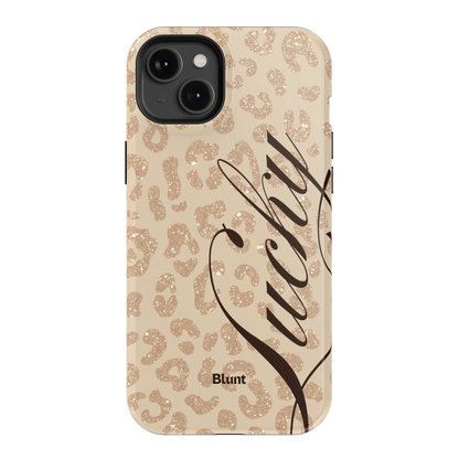 Cream Cheetah Lucky iPhone Case