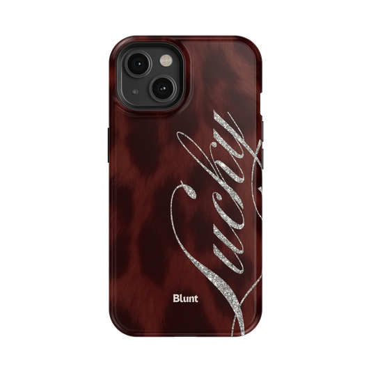 Brown Cheetah Lucky iPhone Case