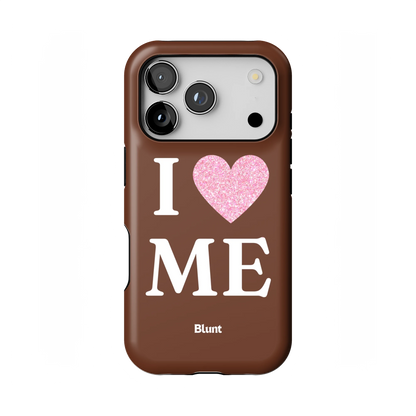 Brown I Love Me iPhone Case