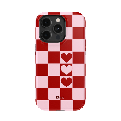 Checker Love iPhone Case