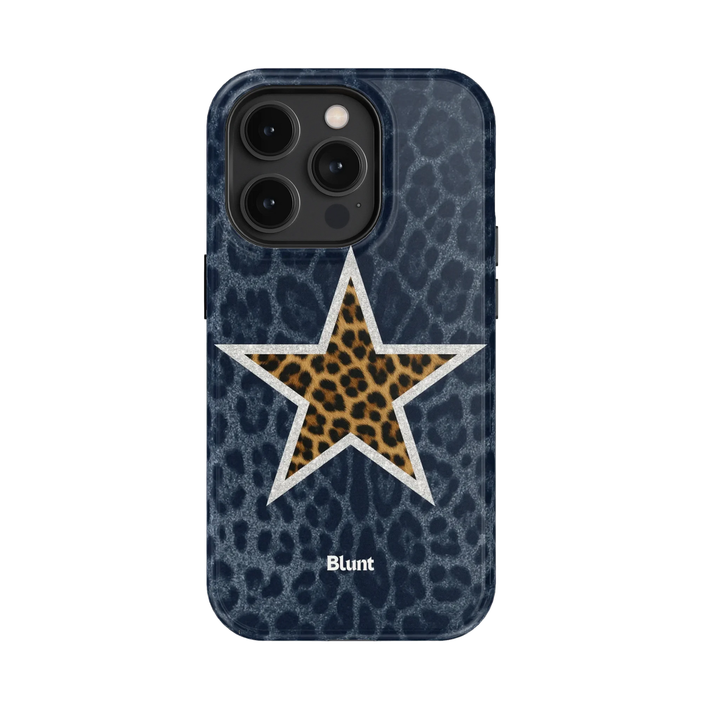 Denim Cheetah Star iPhone Case