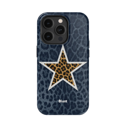 Denim Cheetah Star iPhone Case