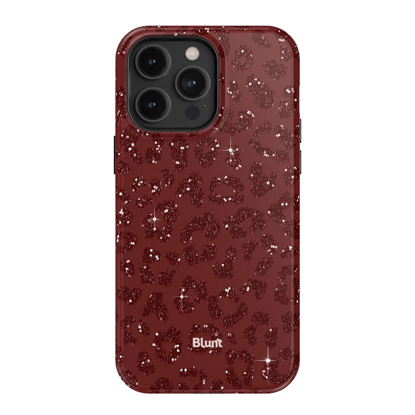 Burgundy Cheetah Print iPhone Case