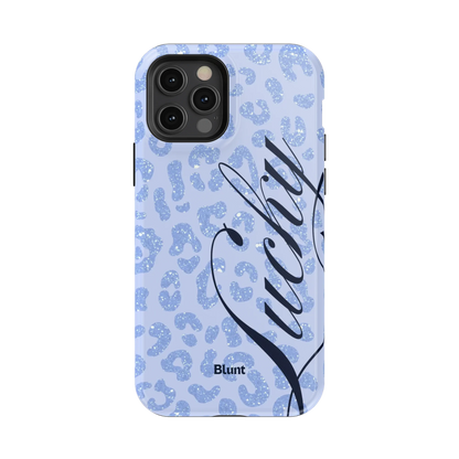 Blue Cheetah Lucky iPhone Case