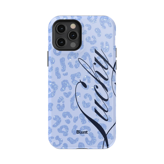 Blue Cheetah Lucky iPhone Case