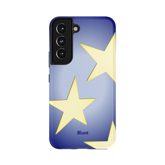 Astrae Samsung Case: bright yellow stars on a dark blue field