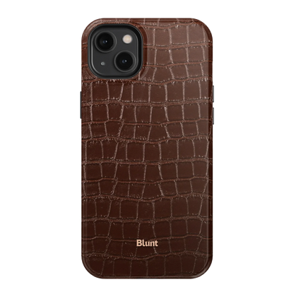 Chestnut Croc iPhone Case