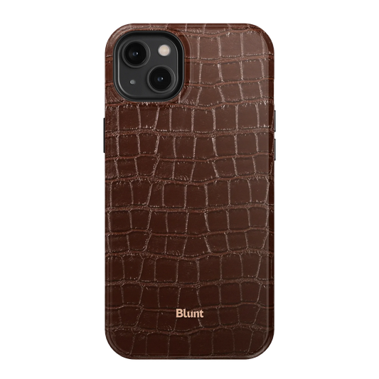 Chestnut Croc iPhone Case