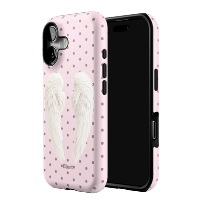 Pink Polka Wing iPhone Case
