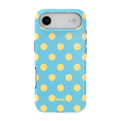 Blue Butter Polka iPhone Case
