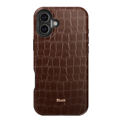 Chestnut Croc iPhone Case