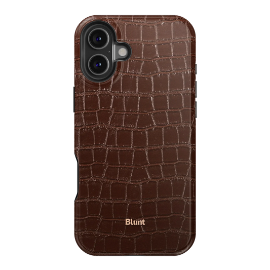 Chestnut Croc iPhone Case
