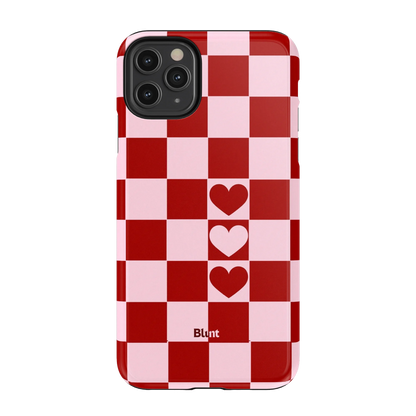 Checker Love iPhone Case