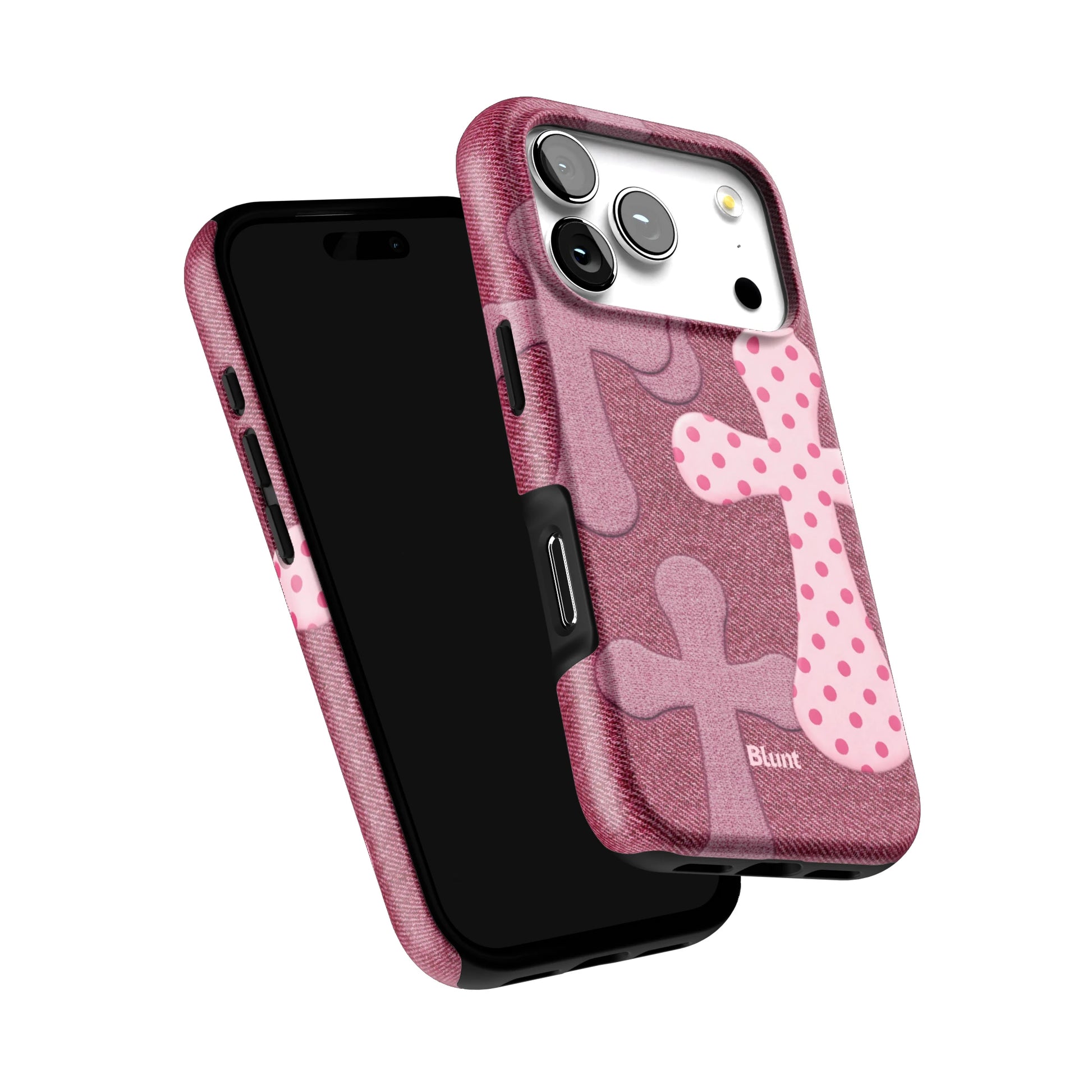 Pink-Polka-Patch-iphone-case-iPhone 17 Pro-5