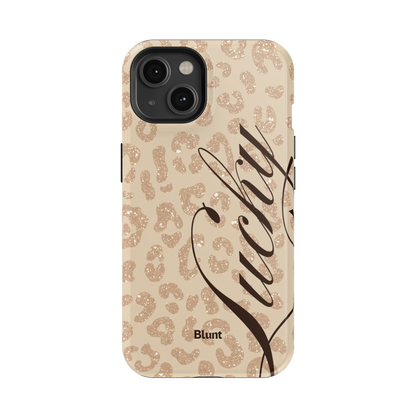 Cream Cheetah Lucky iPhone Case