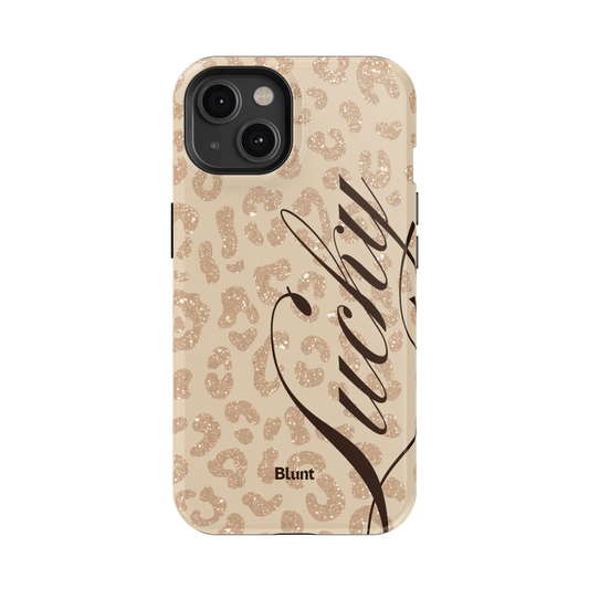 Cream Cheetah Lucky iPhone Case
