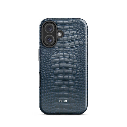 Navy Croc iPhone Case - Blunt Cases