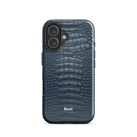 Navy Croc iPhone Case - Blunt Cases