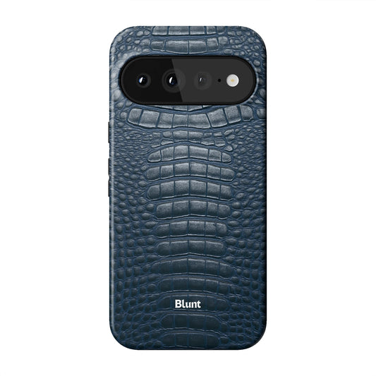 Navy Croc Pixel Case - Blunt Cases